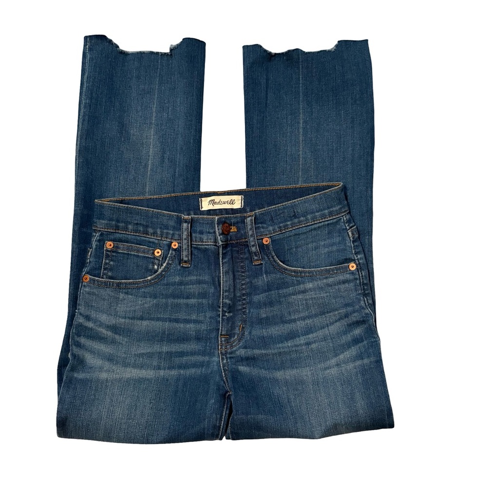 Madewell Cali Demi-Boot Jeans: Destructed-Hem Edition, Sz 25 - Picture 7 of 16